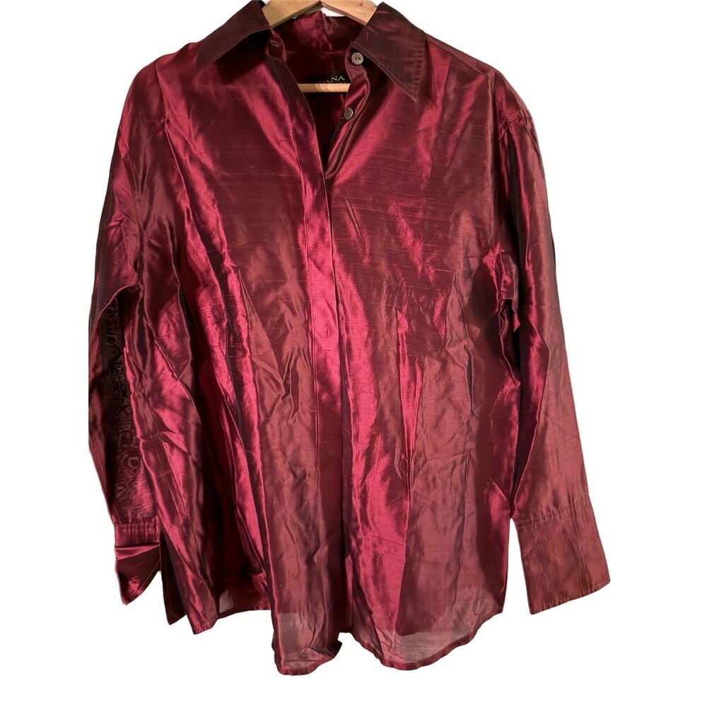 Dana Buchman burgundy %100 silk